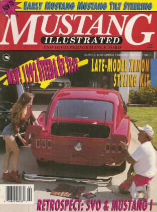 MUSTANG ILLUSTRATED 1992 FEB - GT350 SMF5S-041, SVO, RAM AIR MACH 1, 500XL